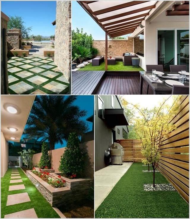 Decorating  artificial grass in special ways