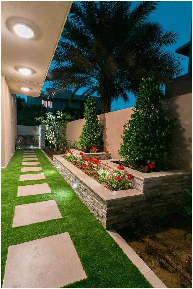 Decorating  artificial grass in special ways7